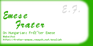 emese frater business card